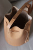 Leather bucket bag natural