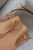 Leather bucket bag natural