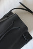 Leather bucket bag black