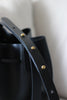 Leather bucket bag black
