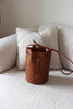 Leather bucket bag brown