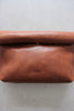 Roll top clutch brown